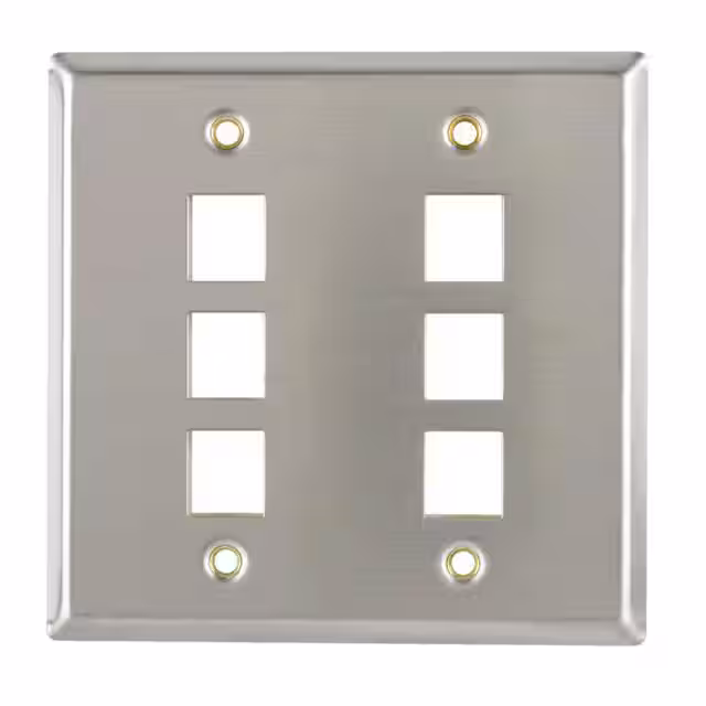 FPDGSIX-SS HellermannTyton  Keystone Faceplates Frames